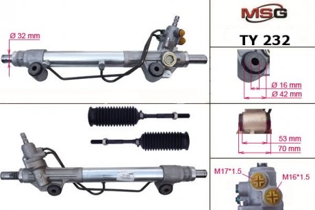 Рульова рейка з ГПК нова TOYOTA 4RUNNER 09-13,TOYOTA LAND CRUIISER J15 09-13,LEXUS GX 460 09- MSG TY232