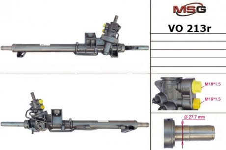 Рульова рейка з ГПК відновлена VOLVO S60 00-10,S80 I (TS, XY) 98-06,V70 II (SW, P80_) 00-07,XC70 CROSS COUNTRY MSG VO213R (фото 1)