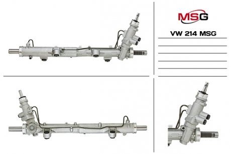 Рулевая рейка с ХПК новая VW MULTIVAN V (7HM, 7HN, 7HF, 7EF, 7EM, 7EN) 03-15; VW TRANSPORTER V (7JD, 7JE) 03-15 MSG VW214 (фото 1)