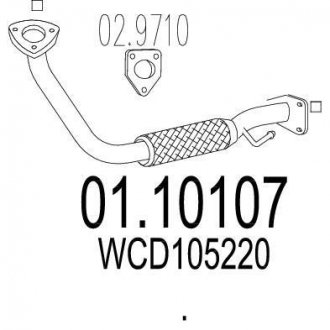 Труба выхлопного газа MTS 0110107