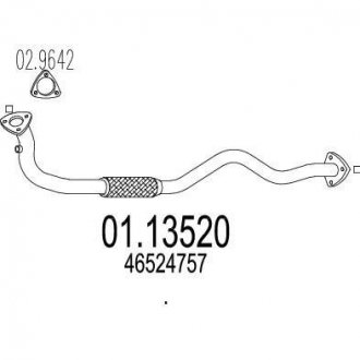 Труба выхлопного газа MTS 0113520