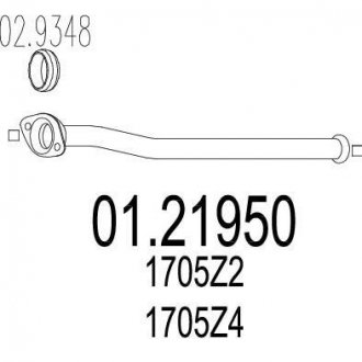 Труба выхлопного газа MTS 0121950