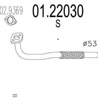 Труба вихлопного газу MTS 0122030