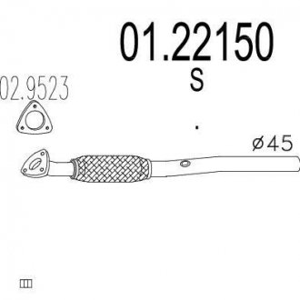 Труба выхлопного газа MTS 0122150