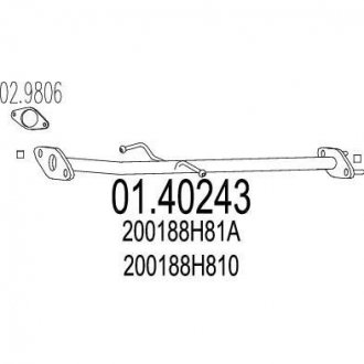 Труба выхлопного газа MTS 0140243