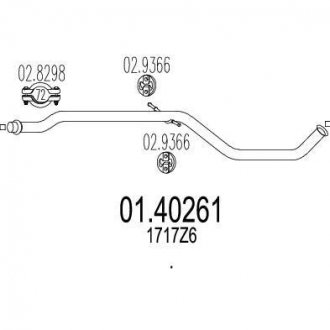 Труба вихлопного газу MTS 0140261