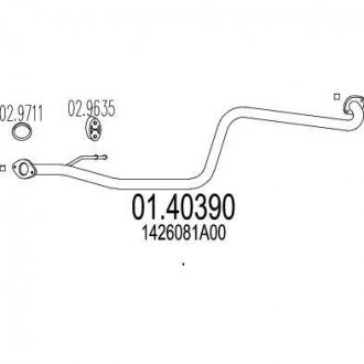 Труба выхлопного газа MTS 0140390