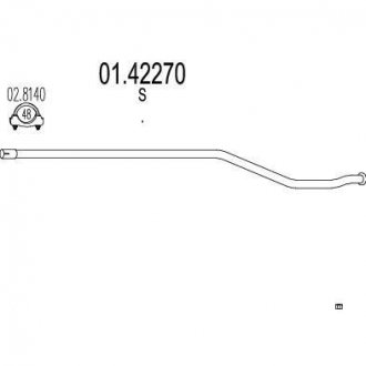 Труба выхлопного газа MTS 0142270