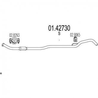 Труба вихлопного газу MTS 0142730