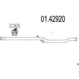 Труба вихлопного газу MTS 0142920