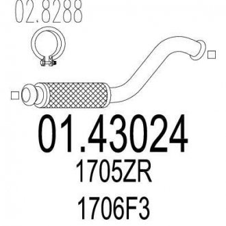 Труба выхлопного газа MTS 0143024