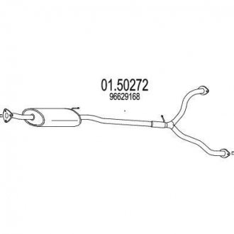 Глушитель CHEVROLET CAPTIVA 2.0 MTS 0150272 (фото 1)