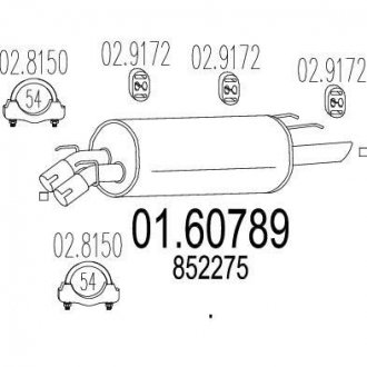 Глушитель выхлопных газов (конечный) MTS 0160789