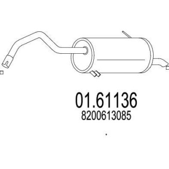 Глушник вихлопних газів (кінцевий) MTS 0161136