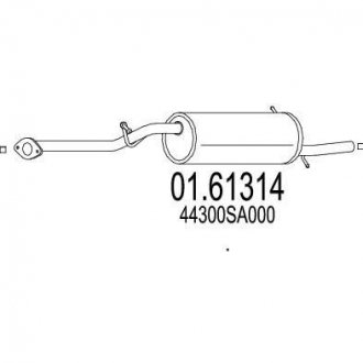 Труба выхлопная koс. SUBARU FORESTER 2.0 MTS 0161314 (фото 1)