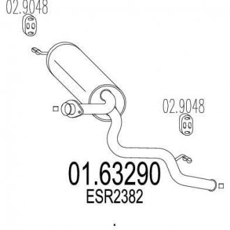 Глушитель выхлопных газов (конечный) MTS 0163290