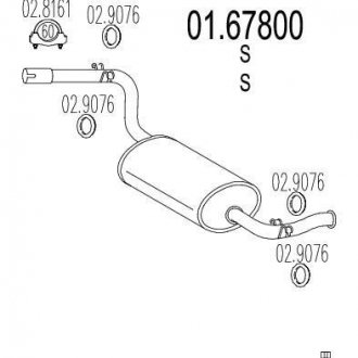 Глушник вихлопних газів (кінцевий) MTS 0167800