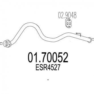 Труба выхлопного газа MTS 0170052