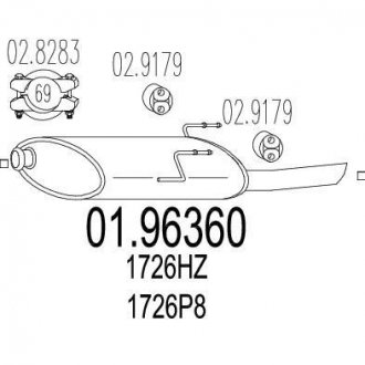 Глушитель выхлопных газов (конечный) MTS 0196360