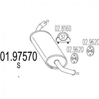 Глушитель выхлопных газов (конечный) MTS 0197570