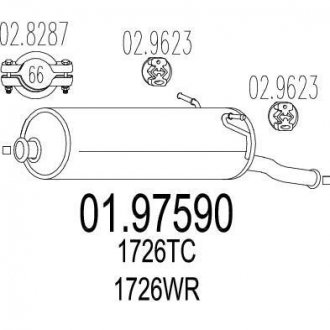 Глушник вихлопних газів (кінцевий) MTS 0197590