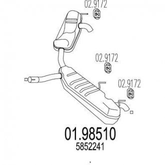 Глушитель выхлопных газов (конечный) MTS 0198510