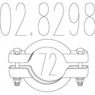Хомут выхлопной системы MTS 02.8298