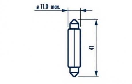 Автолампа C10W SV8,5 10 W прозора NARVA 17314