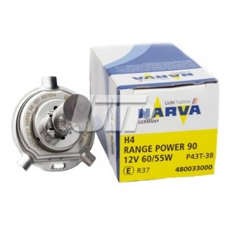 Лампочка H4 12V/60/55W +90 1 SZT RANGE POWER KARTONIK NARVA 48003