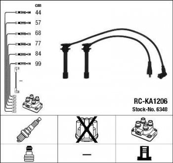 Проволока зажигания, набор NGK 6348