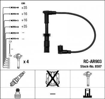 Комплект проводов зажигания NGK RC-AR 903