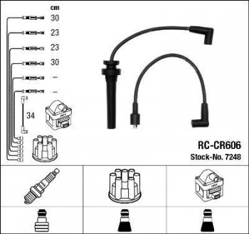 Проволока зажигания, набор NGK RCCR606