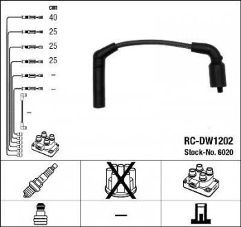 Проволока зажигания, набор NGK RCDW1202 (фото 1)