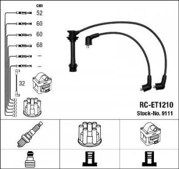 Проволока зажигания, набор NGK RCET1210