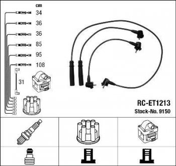 Проволока зажигания, набор NGK RCET1213