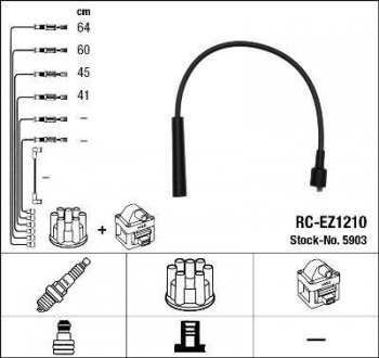 Дроти запалення, набір NGK RCEZ1210