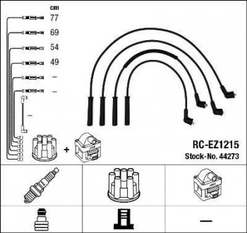 Проволока зажигания, набор NGK RCEZ1215