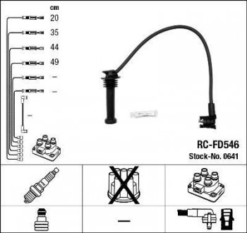 Високовольтні дроти (набір) NGK RCFD546