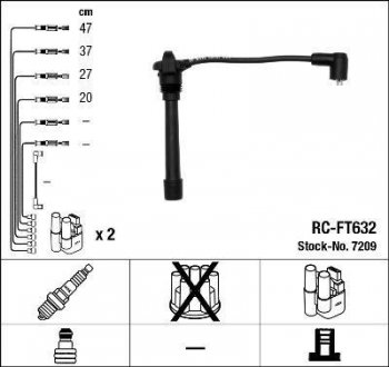 Высоковольтные провода (набор) NGK RCFT632