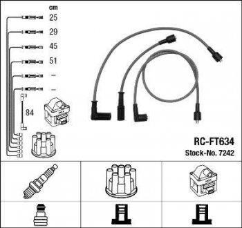 Високовольтні дроти (набір) NGK RCFT634