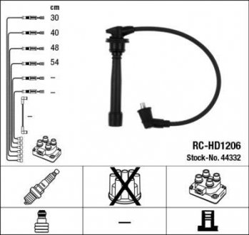 Комплект проводов зажигания NGK RC-HD1206