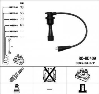 Проволока зажигания, набор NGK RCHD409