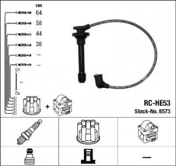 Проволока зажигания, набор NGK RCHE53