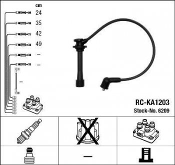 Проволока зажигания, набор NGK RCKA1203