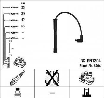 Проволока зажигания, набор NGK RCRN1204