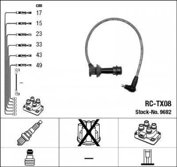 Проволока зажигания, набор NGK RCTX08