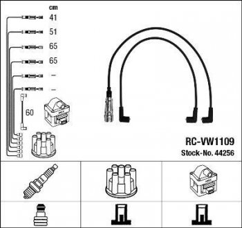 Проволока зажигания, набор NGK RCVW1109