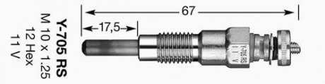 Свічка розжарювання NGK Y705RS