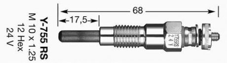 Свічка розжарювання NGK Y755RS