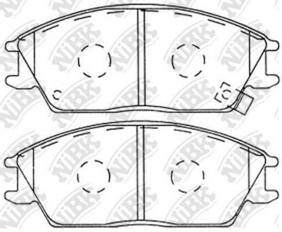 Колодки гальм. NiBK PN0091